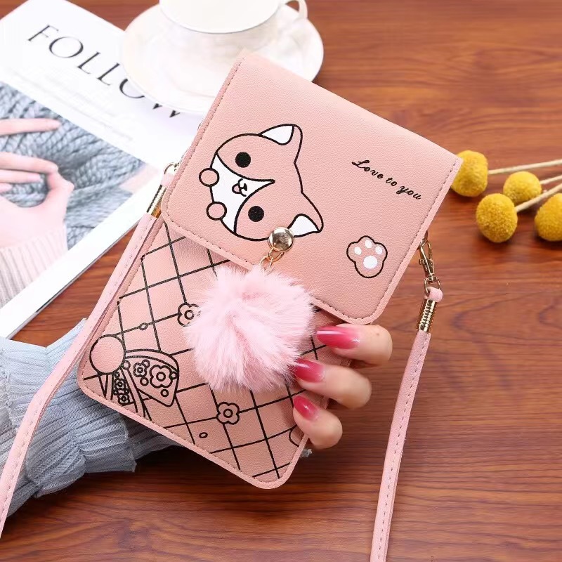 Phone Bag Crossbody - حقيبة هاتف بنمط كرتوني لطيف تعمل