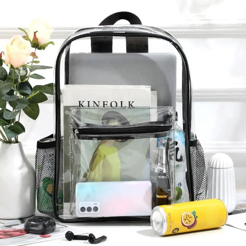Women Bags Medium Size - حقيبة ظهر شفافة من PVC للرياضات