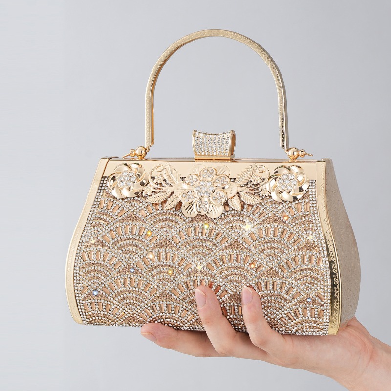 حقيبة سهرة نسائية من الأكريليك - مراجعة Women Bags Golden وسعره