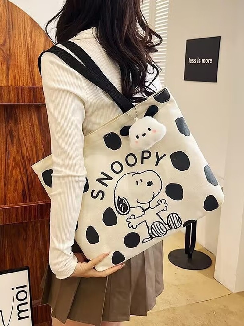 حقيبة كتف قماشية بتصميم سنوبي  - مراجعة Women Bags Medium Size وسعره