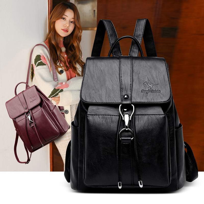 حقيبة ظهر مضادة للسرقة للنساء  - مراجعة Women Bags Medium Size وسعره
