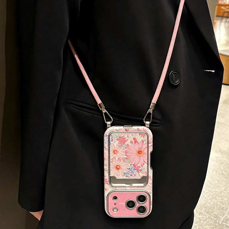 حافظة هاتف وردية بنقشة زهور وم - مراجعة Phone Bag Crossbody وسعره