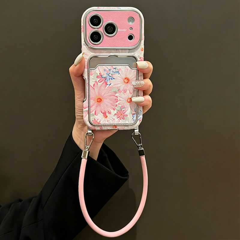 حافظة هاتف وردية بنقشة زهور وم - مراجعة Phone Bag Crossbody وسعره