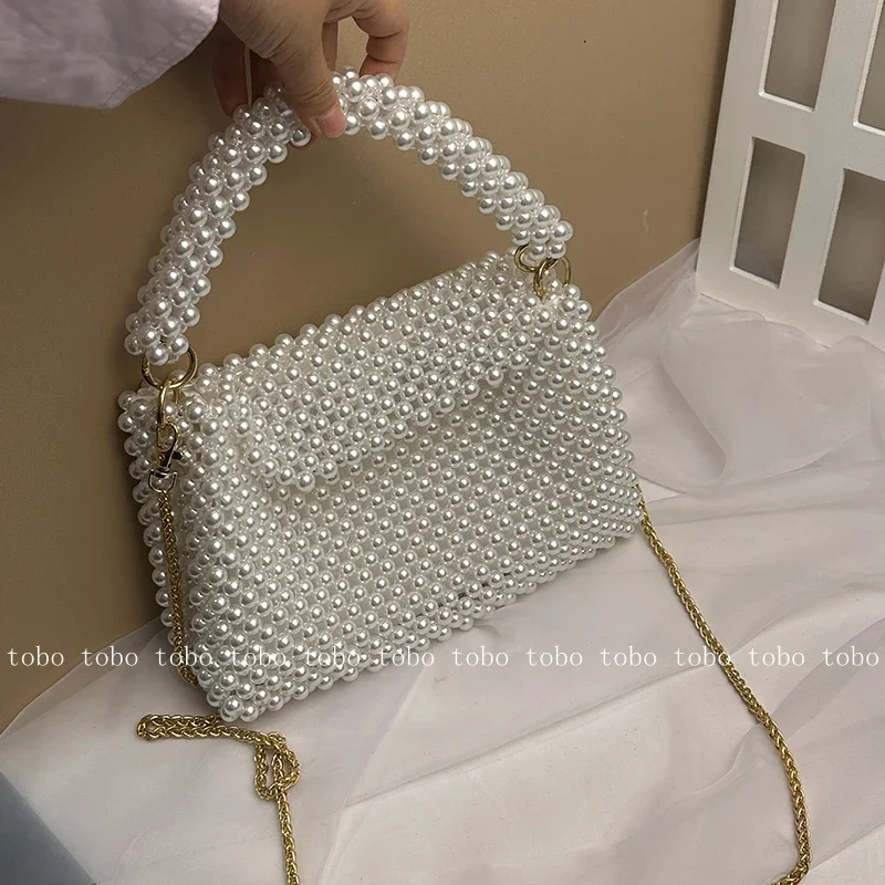 محافظ من حبات اللؤلؤ للنساء ،  - مراجعة Women Bags Golden وسعره